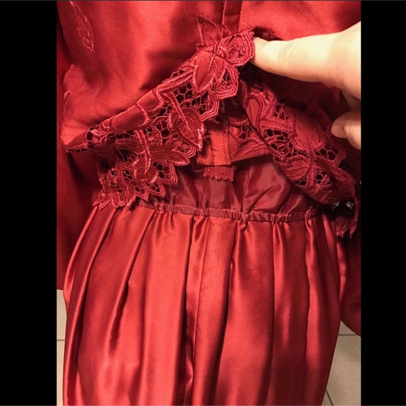 NEW Tracy Reese Red Embroidered‎ Dress [SZ 6 ] - Picture 6 of 9